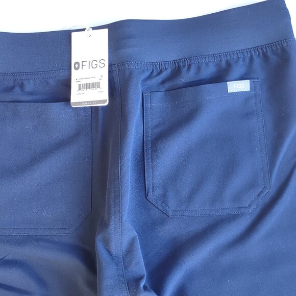 FIGS Scrubs Livingston Pants w/ Drawstring  Navy Blue Women's Medium  NWT - Picture 5 of 9